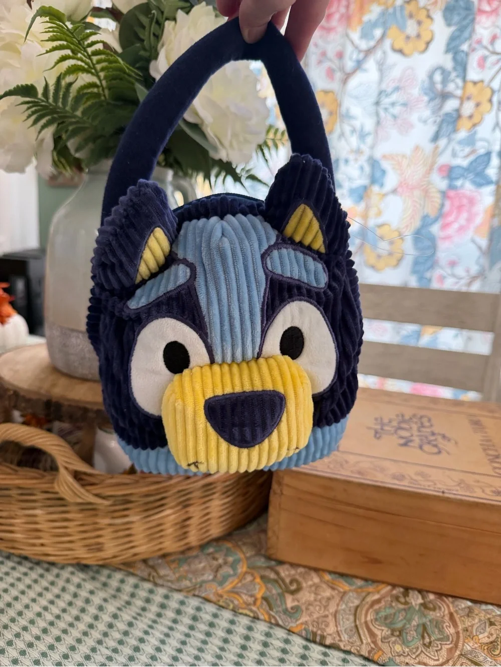 New Bluey Corduroy Handbag Purse Adorable Zips
